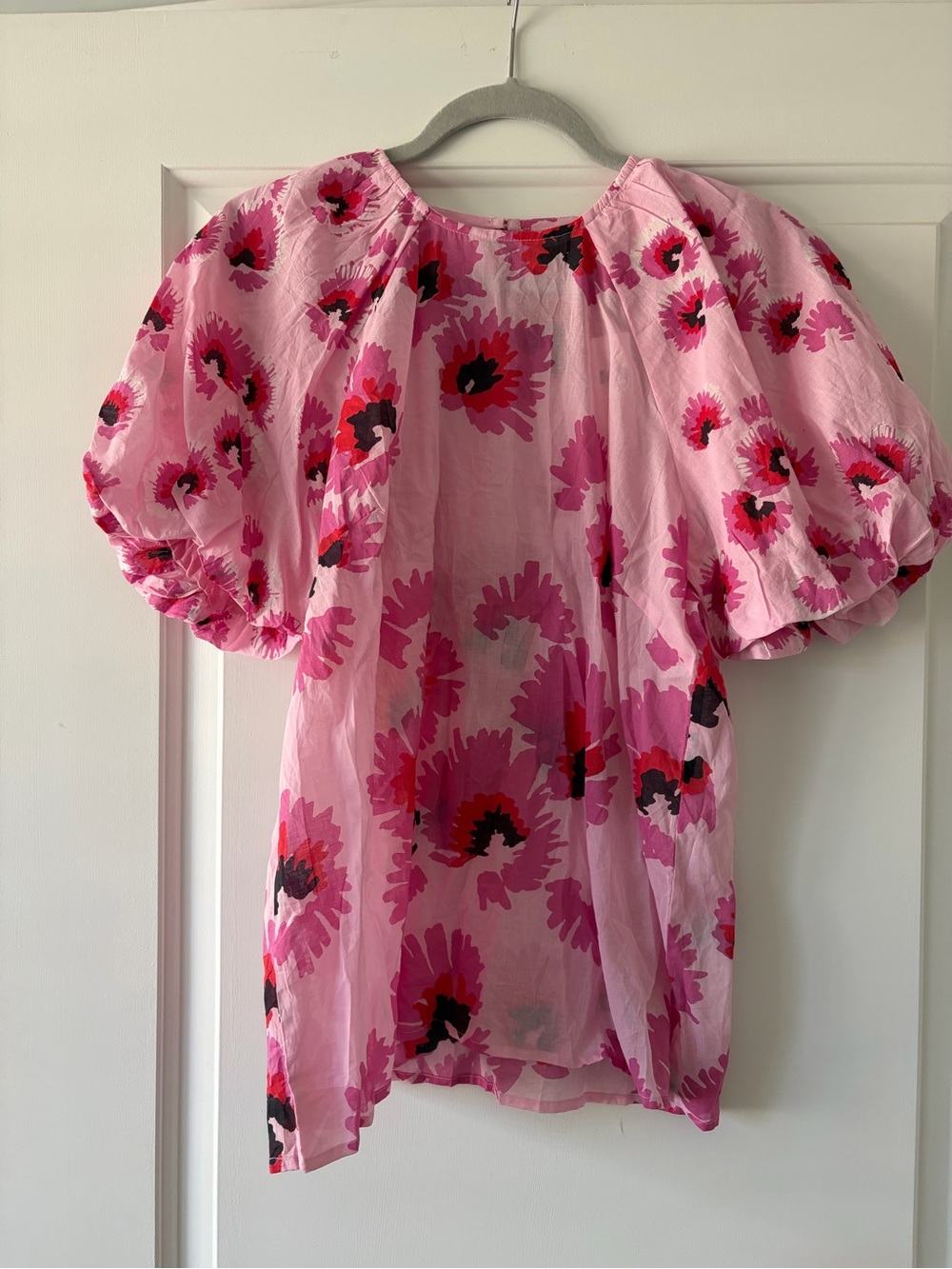 Banjanan Pink Floral Puff Sleeve Blouse